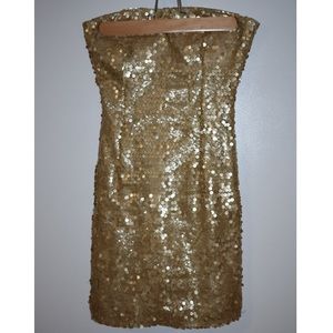 G by Guess Gold Sequence Mini Dress
